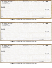 Tan Safety Business Laser / Inkjet Checks - 3 To A Page