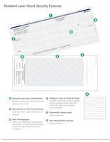Blue Green 3 Per Page Laser Checks | L3C-BG