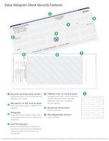 Blue Safety Value Hologram Top Laser Checks | LTCVH-BS