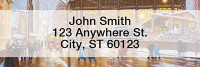 Warm Glow of Pittsburgh Rectangle Address Labels | LRLBC-08
