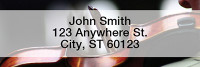 Violin Rectangle Address Labels | LRMUS-19