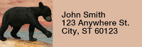 Black Bear Cubs Rectangle Address Labels | LRRANI-44