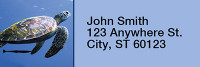 Sea Turtles Under Water Rectangle Address Labels | LRRANK-72