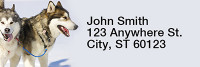 Sled Dogs Rectangle Address Labels | LRRDOG-43