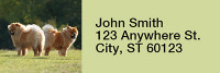 Chow Chow Rectangle Address Labels | LRRDOG-49