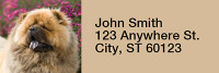 Chow Chow Rectangle Address Labels | LRRDOG-49
