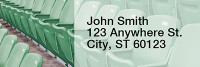 Green & Gold Football Team Narrow Address Labels | LRRSPT-02