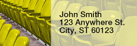 Yellow & Black Football Team Narrow Address Labels | LRRSPT-09
