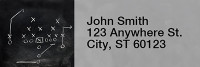 Yellow & Black Football Team Narrow Address Labels | LRRSPT-09