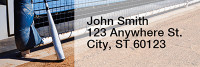 Black & White Baseball Team Narrow Address Labels | LRRSPT-14