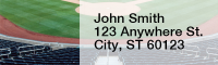 Blue & Red Baseball Team Narrow Address Labels | LRRSPT-15