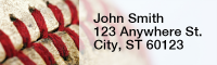 Blue & Red Baseball Team Narrow Address Labels | LRRSPT-15