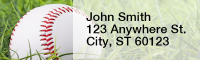 Blue & Red Baseball Team Narrow Address Labels | LRRSPT-15