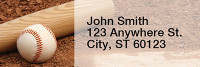 Orange & Black Baseball Team Narrow Address Labels | LRRSPT-16
