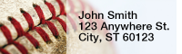 Red & Navy Baseball Team Narrow Address Labels | LRRSPT-17
