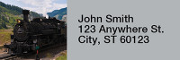 Steam Trains Narrow Address Labels | LRRTRA-07