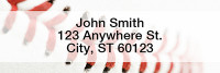 Navy Blue & White Baseball Team Narrow Address Labels | LRSPT-12