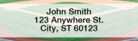 Red & White Baseball Team Narrow Address Labels | LRSPT-13