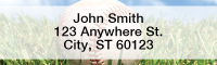 Red & White Baseball Team Narrow Address Labels | LRSPT-13