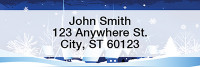 Santa`s Blue Christmas Rectangle Address Labels | LRXMS-16