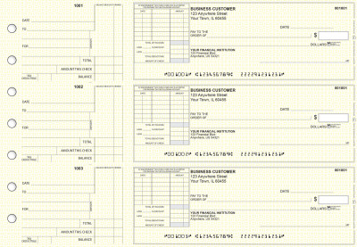 Yellow Knit Standard Itemized Invoice Business Checks | BU3-YEL02-SII