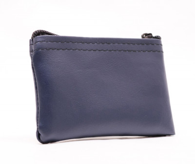Navy Blue Zipper Wallet, 3