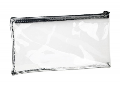 Clear Zipper Bank Bag, 5.5" X 10.5" | CUR-021