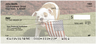 Romping English Bulldogs  Personal Checks | DOG-65
