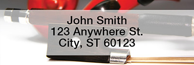 Violin Rectangle Address Labels | LRMUS-19