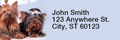 Yorkshire Double Trouble Rectangle Address Labels | LRRDOG-25