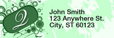 Stylish Monogram 'Q' Narrow Address Labels | LRRMONO-03Q