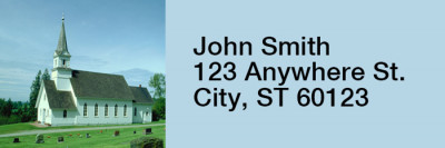 Country Churches Narrow Address Labels | LRRREL-30