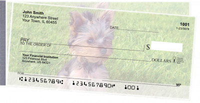 Yorkies Side Tear Personal Checks  | STDOG-57