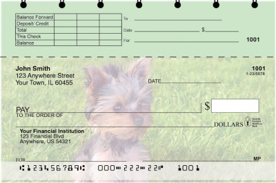 Yorkies Top Stub Personal Checks  | TSDOG-57