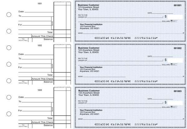 Blue Safety Standard Business Checks | BU3-BLU01-STA