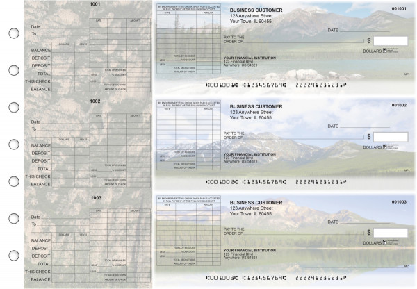 Scenic Mountains General Itemized Invoice Business Checks | BU3-CDS29-GII