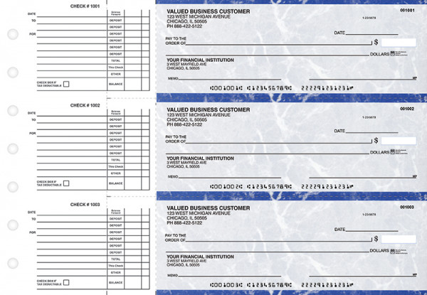 Blue Marble Accounts Payable Business Checks | BU3-LMA01-DED