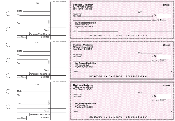 Pink Safety Standard Business Checks | BU3-PSF01-STA