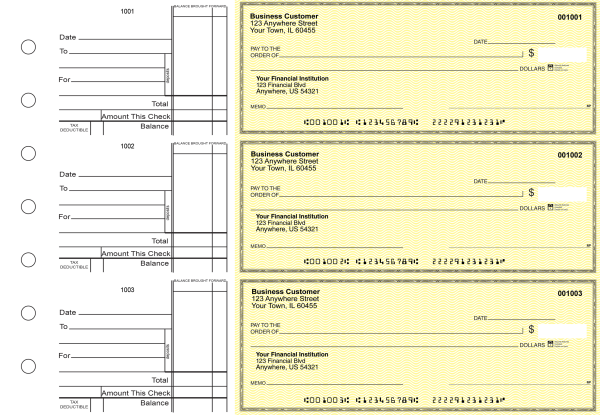 Yellow Safety Standard Business Checks | BU3-YEL01-STA