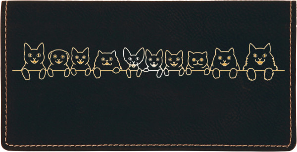Cat Tails Engraved Leather Cover | CLE-00003