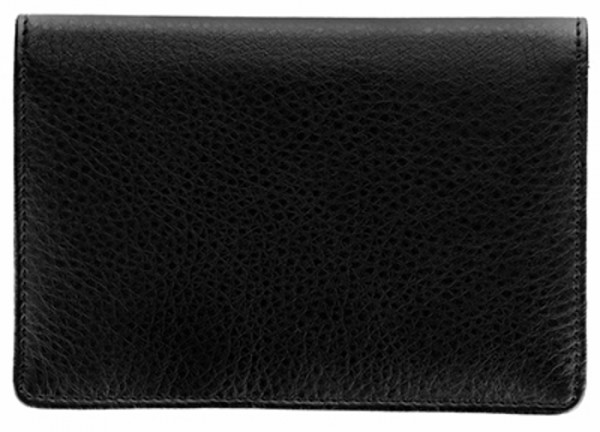 Black Leather Top Stub Checkbook Cover | CLW-BLA01
