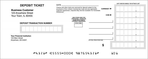 Loose Business Deposit Slips Style 15 | DEP-BDL15