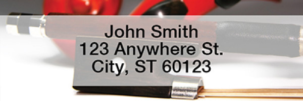 Violin Rectangle Address Labels | LRMUS-19