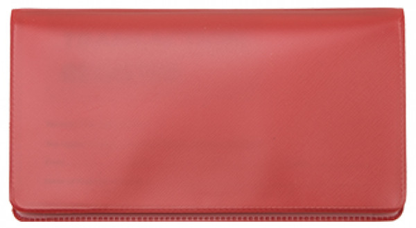 Red Vinyl Checkbook Cover | VCB-RED01