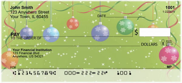 Christmas Ornament Party Personal Checks | XMS-14
